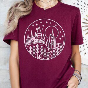 Castle Nerd Shirt Reading Lover Vacation Gift Unisex Handmade